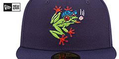 AquaSox MILB ONFIELD HOME Navy Fitted Hat by New Era - 3rd View