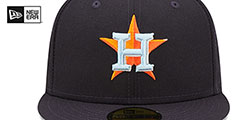 Astros 2017 WS CLOUD-UNDER Navy Fitted Hat by New Era - 3rd View