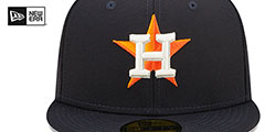 Astros 2017 WS POP-SWEAT Navy-Sky Fitted Hat by New Era - 3rd View