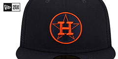 Astros BATTING PRACTICE TRUCKER Navy Fitted Hat by New Era - 3rd View