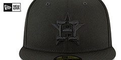 Astros BLACKOUT Fitted Hat by New Era - 3rd View