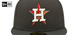 Astros COLOR PACK MULTI Charcoal Fitted Hat by New Era - 3rd View