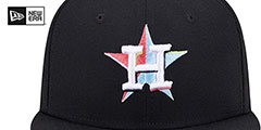 Astros COLOR PACK SIDE-PATCH Black Fitted Hat by New Era - 3rd View