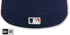 Astros COOPERSTOWN PINWHEEL Navy-White Fitted Hat by New Era - 3rd View