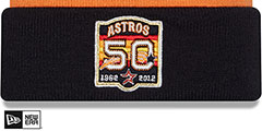 Astros RETRO-CUFF Knit Beanie by New Era - 3rd View