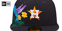 Astros SIDE-BLOOM Navy Fitted Hat by New Era - 3rd View