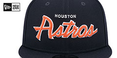 Astros TEAM-SCRIPT SNAPBACK Navy Hat by New Era - 3rd View