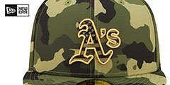 Athletics 2022 ARMED FORCES STARS N STRIPES Hat by New Era - 3rd View