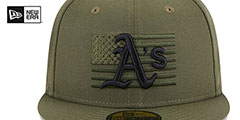 Athletics 2023 ARMED FORCES STARS N STRIPES Hat by New Era - 3rd View