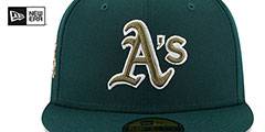 Athletics BOTANICAL SIDE-PATCH Green Fitted Hat by New Era - 3rd View