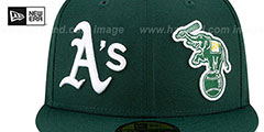 Athletics EVOLUTION-PATCHES Green Fitted Hat by New Era - 3rd View