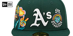 Athletics GROOVY Green Fitted Hat by New Era - 3rd View