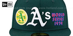 Athletics WORLD SERIES CHAMPS ELEMENTS Green Fitted Hat by New Era - 3rd View