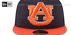 Auburn HEATHER-HUGE Navy-Orange Fitted Hat by New Era - 3rd View