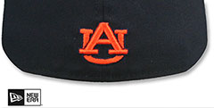 Auburn NCAA TEAM-SCRIPT Navy Fitted Hat by New Era - 3rd View