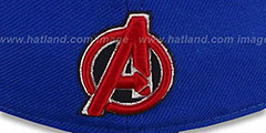 Avengers CAPTAIN AMERICA OUTLINE Royal-Red Fitted Hat by New Era - 3rd View