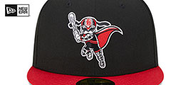 Barons MILB MARVEL DEFENDERS SIDE-PATCH Black-Red Fitted Hat by New Era - 3rd View