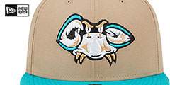 Baysox COPA SNAPBACK Tan-Teal Hat by New Era - 3rd View