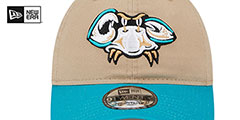 Baysox COPA STRAPBACK Khaki-Teal Hat by New Era - 3rd View