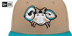 Baysox COPA Tan-Teal Fitted Hat by New Era - 3rd View