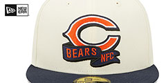 Bears 2022 NFL SIDELINE Cream-Navy Fitted Hat by New Era - 3rd View