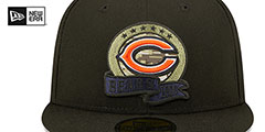 Bears 2022 SALUTE-TO-SERVICE Black Fitted Hat by New Era - 3rd View