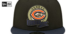 Bears 2022 SALUTE-TO-SERVICE SNAPBACK Black-Navy Hat by New Era - 3rd View