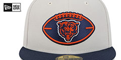 Bears 2024 HISTORIC SIDELINE Stone-Navy Fitted Hat by New Era - 3rd View