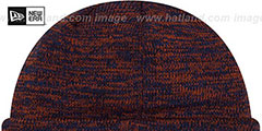 Bears BEVEL Navy-Orange Knit Beanie Hat by New Era - 3rd View