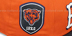 Bears NFL ENGLISH-WORD SNAPBACK Orange-Navy Hat by New Era - 3rd View