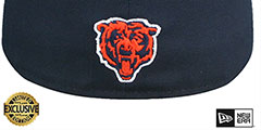 Bears NFL LIGATURE Navy Fitted Hat by New Era - 3rd View