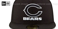 Bears NFL TEAM-BASIC Black-White Fitted Hat by New Era - 3rd View