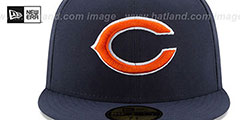 Bears NFL TEAM-BASIC Navy Fitted Hat by New Era - 3rd View