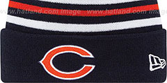 Bears STRIPEOUT Knit Beanie Hat by New Era - 3rd View