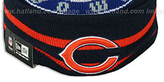 Bears SUPER BOWL XX Navy Knit Beanie Hat by New Era - 3rd View