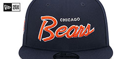 Bears TEAM-SCRIPT SNAPBACK Navy Hat by New Era - 3rd View