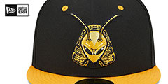 Bees MILB MARVEL DEFENDERS SIDE-PATCH Black-Gold Fitted Hat by New Era - 3rd View