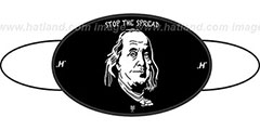 BEN FRANKLIN Washable Fashion Mask by Hatland.com - 3rd View