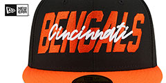 Bengals 2022 NFL DRAFT Black-Orange Fitted Hat by New Era - 3rd View