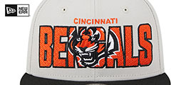 Bengals 2023 NFL DRAFT SNAPBACK Stone-Black Hat by New Era - 3rd View