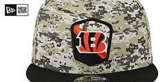 Bengals 2023 SALUTE-TO-SERVICE SNAPBACK Camo-Black Hat by New Era - 3rd View