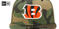 Bengals ARMY CAMO TRUCKER Hat by New Era - 3rd View