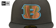 Bengals COLOR PACK MULTI Charcoal Fitted Hat by New Era - 3rd View