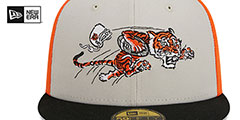 Bengals HISTORIC SIDELINE PINWHEEL Fitted Hat by New Era - 3rd View