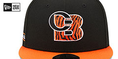 Bengals NFL LIGATURE SNAPBACK Black-Orange Hat by New Era - 3rd View