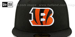 Bengals NFL TEAM-BASIC Black Fitted Hat by New Era - 3rd View