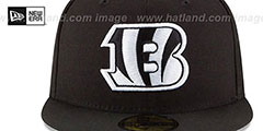 Bengals NFL TEAM-BASIC Black-White Fitted Hat by New Era - 3rd View