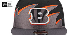 Bengals NFL TIDAL WAVE SNAPBACK Black-Charcoal Hat by New Era - 3rd View