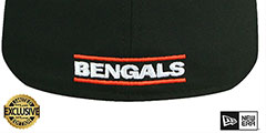 Bengals THROWBACK NFL LIGATURE Black Fitted Hat by New Era - 3rd View