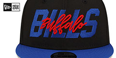 Bills 2022 NFL DRAFT SNAPBACK Black-Royal Hat by New Era - 3rd View